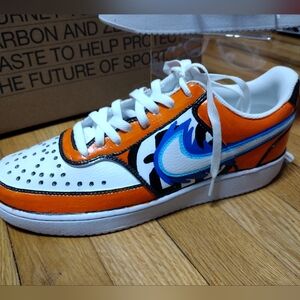 NEW Custom Nike White and Orange Dragon Ball Z Inspired Sneakers